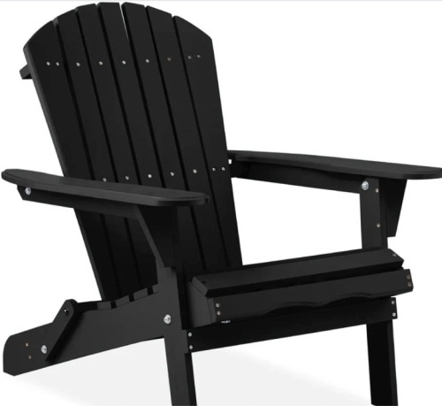 Folding Wooden Adirondack Chair, Accent Furniture w/ Natural Woodgrain - Lot 295