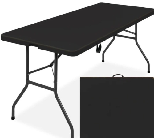 Portable Folding Plastic Dining Table w/ Handle, Lock - 6ft - Lot 303
