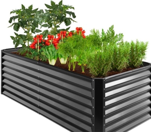 Outdoor Metal Raised Garden Bed for Vegetables, Flowers, Herbs - 6x3x2ft - Lot 311
