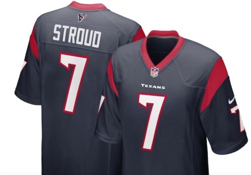 Men's Houston Texans C.J. Stroud Nike Navy 2023 NFL Draft First Round Pick Game Jersey 2xl - Lot 47