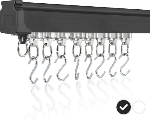 Jos-Haz Ceiling Curtain Track Set - 3ft-13ft / 4 Meter - Ceiling Track for Curtains-Room Divider - Curtain Track Ceiling Mount For Living Room Bedroom Drop Ceiling Shower-Ceiling Track System  - Lot 434