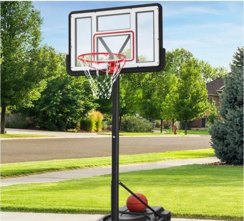 Adjustable Regulation-Size Basketball Hoop w/ Fillable Base, 2 Wheels - Lot 468