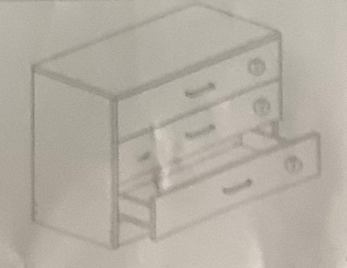 Three Drawer End Table, E-Comm Return, Sold As-is - Lot 80