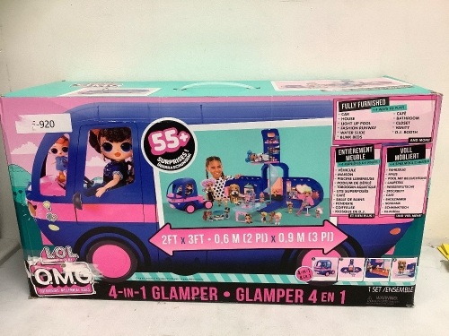 L.O.L. O.M.G. Dolls 4 in 1 Glamper, Appears new, Sold as is - Lot 279