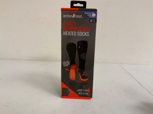 ActionHeat Rechargeable Heated Socks, L/XL, E-Comm Return - Lot 419