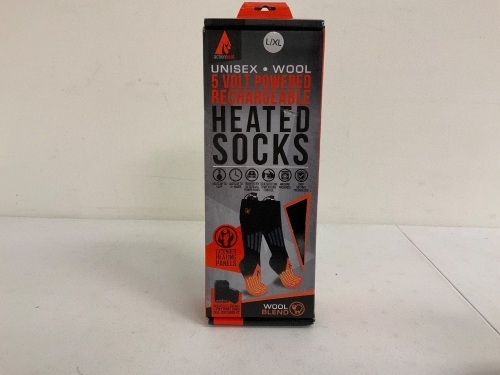 ActionHeat Unisex Wool Rechargeable Heated Socks, Size L/XL, E-Comm Return - Lot 468