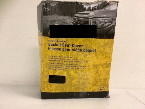 Neoprene Low Back Bucket Seat Cover, E-Commerce Return, Sold as is - Lot 513