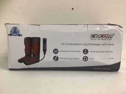 Air Compression Leg Massager w/ Heat, Appears new, Sold as is - Lot 537