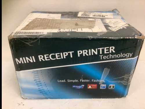 Mini Receipt Printer, E-Comm Return, Missing Power Cord & Adapter - Lot 330