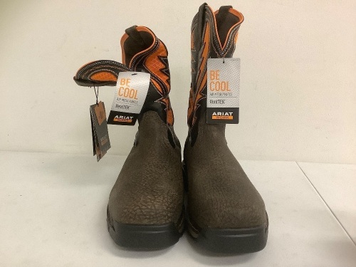 Ariat Mens Works Boots, 12D, Appears New, Sold as is - Lot 644
