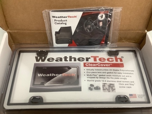 Weather Tech Clear License Plate Cover, Appears New - Lot 398