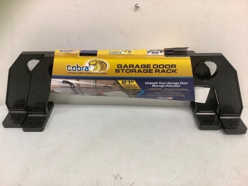 Cobra Garage Door Storage Rack, Appears New, Sold as is - Lot 702