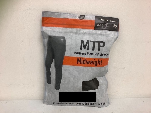 Mens Fleece Base Layer Pants, L, Appears New, Sold as is - Lot 718