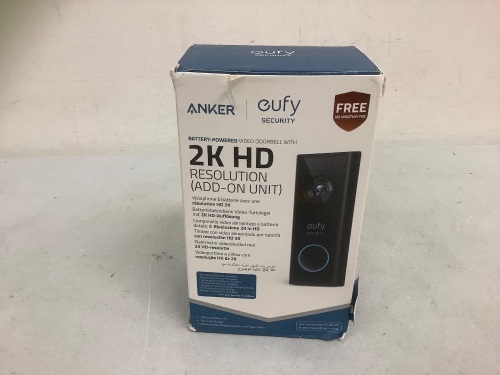 Eufy Battery Powered Video Doorbell, E-Comm Return - Lot 583
