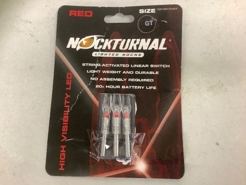Nockturnal Red Lighted Nocks, Appears New, Sold as is - Lot 719