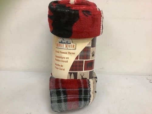 White River Fleece Throw, Appears New, Sold as is - Lot 722