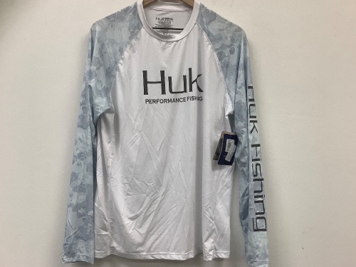 Huk Mens Long Sleeve Shirt, M, Appears New, Sold as is - Lot 100
