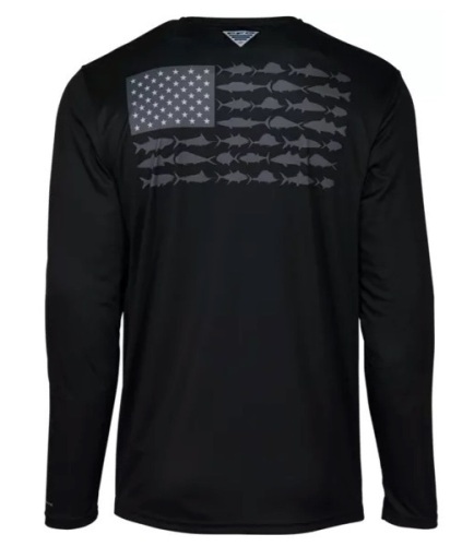 Columbia Fish Flag Long-Sleeve Shirt for Men, L, Appears New, Sold as is - Lot 673