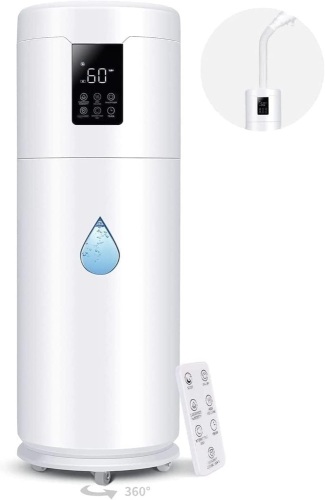 Humidifiers for Large Room Home Bedroom 2000 sq.ft. 17L/4.5Gal Large Humidifier with Extension Tube & 4 Speed Mist,Top Fill Wholehouse Humidifier with 360°Nozzle for Plant Office Commercial Greenhouse - Lot 5755