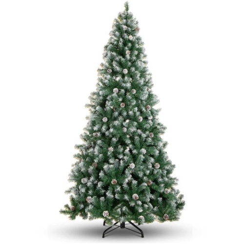 Pre-Decorated Christmas Tree w/ Pine Cones, Flocked Branch Tips - Lot 8788