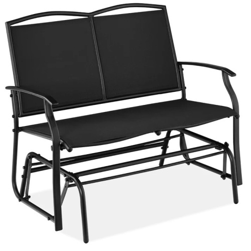 2-Person Patio Loveseat Swing Glider, Bench Rocker w/ Armrests - Lot 5989anm