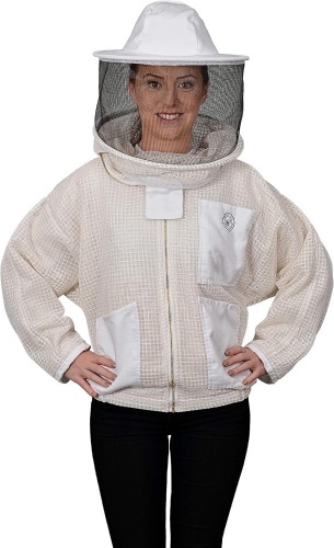 Humble Bee 320 Aero Beekeeping Jacket with Round Veil, 4XL, Crystal White - Lot 6300anm