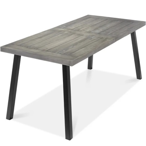 6-Person Indoor Outdoor Acacia Wood Dining Table - Lot 6508