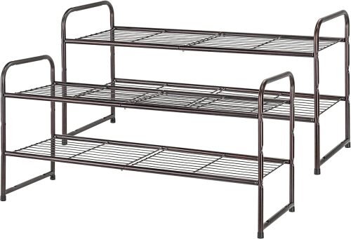 SUFAUY 2 Pack 2-Tier Shoe Rack - Lot 6562