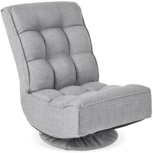 Folding Floor Gaming Chair w/ 360-Degree Swivel, 4 Adjustable Positions - Lot 6629anm