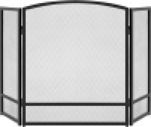 Best Choice Products 47.5x27.25in 3-Panel Simple Steel Mesh Fireplace Screen, Fire Spark Guard Grate for Living Room Home Decor w/Rustic Worn Finish - Black - Lot 6662