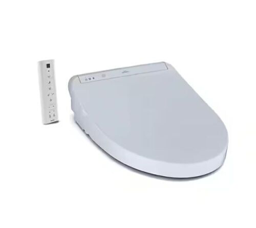 TOTO K300 Washlet Electric Heated Bidet Toilet Seat for Elongated Toilet in Cotton White  - Lot 42