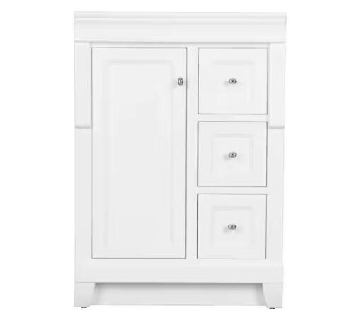 Naples 24 in. W x 21.63 in. D x 34 in. H Bath Vanity Cabinet without Top in White  - Lot 44