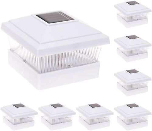 GreenLighting Classic Solar Post Cap Lights Fits 5x5 PCV/Vinyl, 8 Pack  - Lot 348