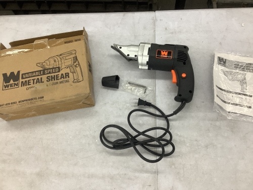 WEN 3650 Variable Speed Swivel Head Electric Metal Shear - Lot 373