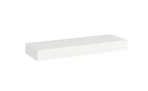 Hampton Bay Courtland 30 in. W x 10 in. D x 3 in. H Assembled Shaker Floating Shelf Kitchen Cabinet in Polar White  - Lot 401