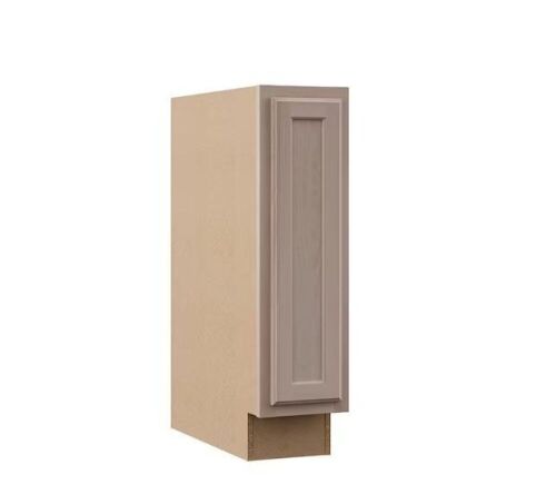 Hampton Bay 9 in. W x 24 in. D x 34.5 in. H Assembled Base Kitchen Cabinet in Unfinished with Recessed Panel - Lot 491