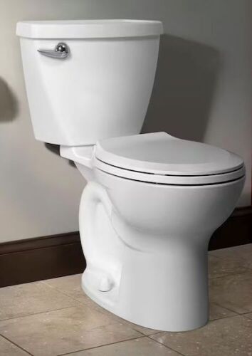 American Standard Cadet 3 Two-Piece 1.28 GPF Single Flush Round Chair Height Toilet with Slow-Close Seat in White - Lot 561