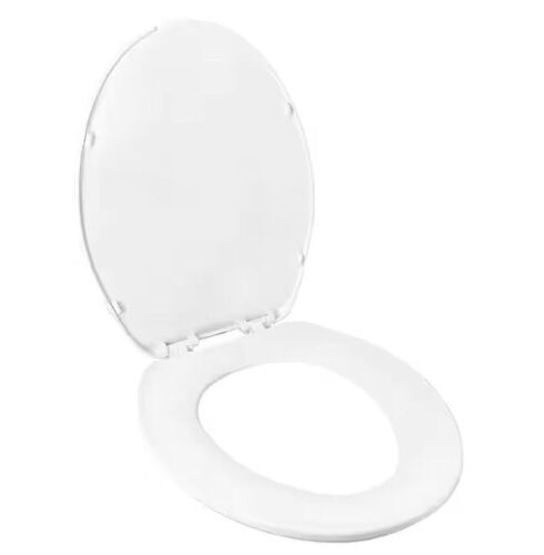 Lot of (3) Clorox Elongated Closed Front Plastic Toilet Seat in White with Easy-Off Hinges  - Lot 565
