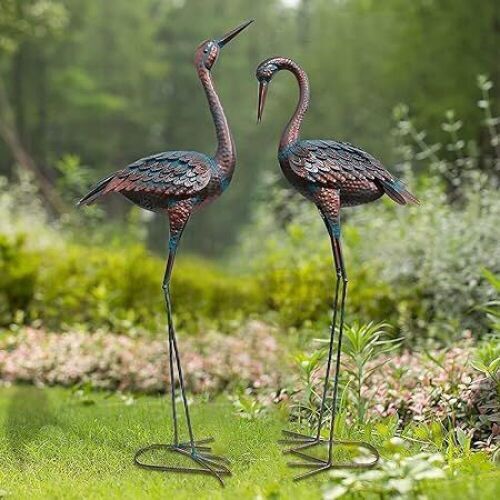 aboxoo Garden Crane Statue Decor, Set of 2  - Lot 102
