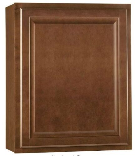 Hampton Bay Hampton 24 in. W x 12 in. D x 30 in. H Assembled Wall Kitchen Cabinet in Cognac - Lot 685