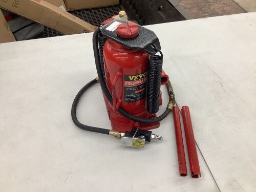VEVOR Air Hydraulic Bottle Jack, 20 Ton Capacity, with Manual Hand Pump - Manual Pump Works, Air Function Not Tested  - Lot 317