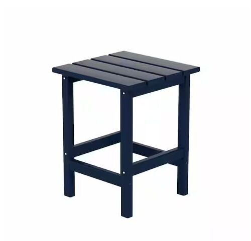 Mason 18 in. Navy Blue Poly Plastic Fade Resistant Outdoor Patio Square Adirondack Side Table  - Lot 591