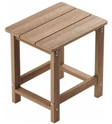 16.7 in. H Teak Square Plastic Adirondack Outdoor Side Table  - Lot 743