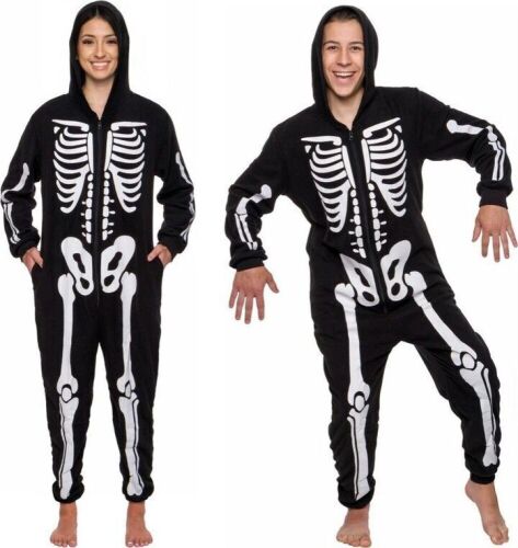 Funziez! Plush Adult Onesie Skeleton Costume, XL - Lot 706