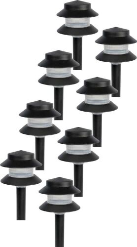 GreenLighting Paradise Low Voltage Landscape Pathway Lights 2 Tier, 8 Pack  - Lot 756