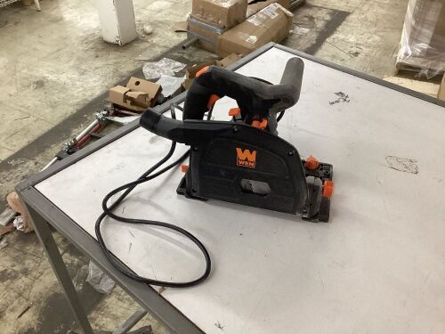 WEN CT1065 10-Amp 6.5-Inch Plunge Cut Sidewinder Circular Track Saw - Lot 490