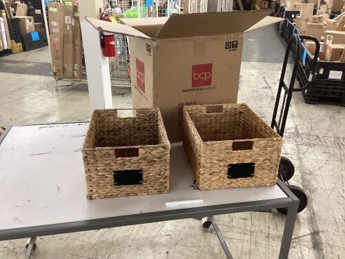 Storage Baskets, Set of 2  - Lot 641