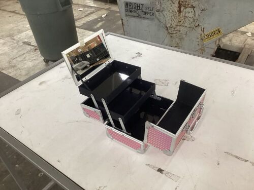 Pink Aluminum Makeup Box  - Lot 689