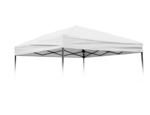8 ft. x 8 ft. White Square Replacement Canopy Gazebo Top For 10 ft. Slant Leg Canopy - Lot 720