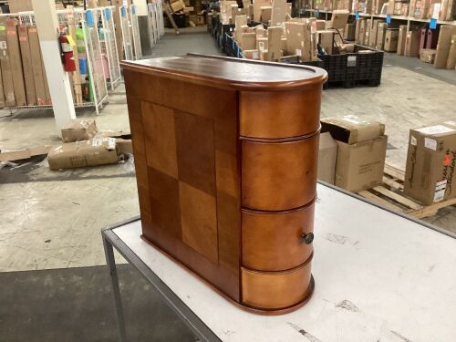 Tribesigns Eric 24 in. Brown Solid Wood Chairside End Table, Two-Drawer - Missing 1 Drawer Pull  - Lot 397